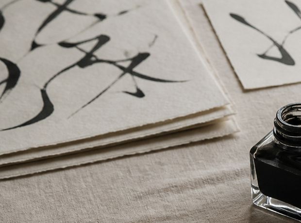 Creative materials on a table